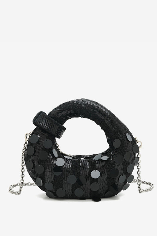 Stephana Sequin Bag - Black