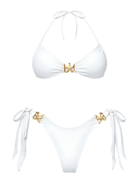 Tess-Luxe White Bikini