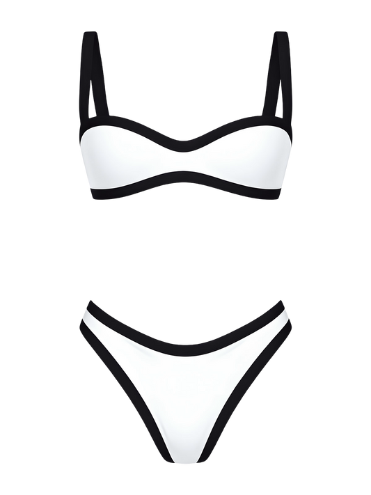 Jade-Contrast Trim Set