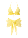 Ruffle-Bikini Set with Wrap