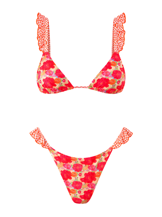 Vera-Floral Ruffle Bikini