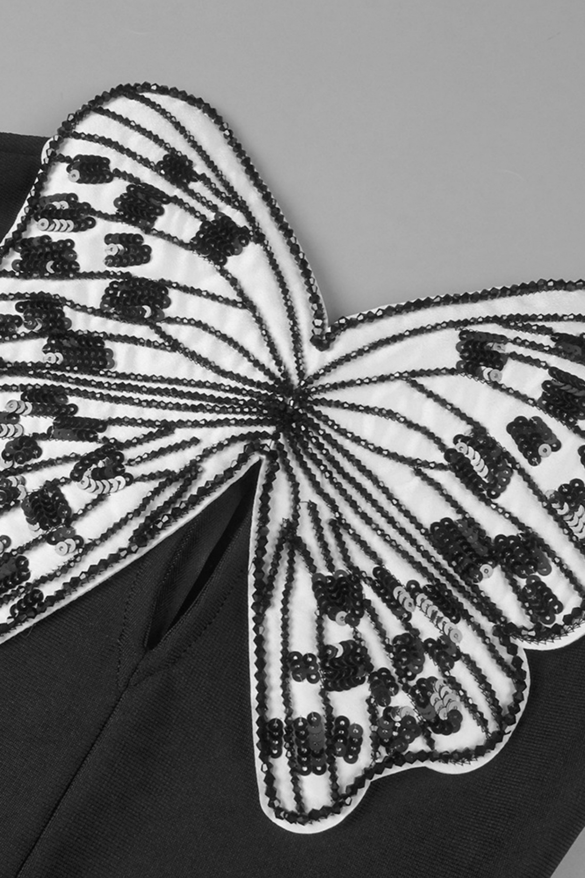 Kaidee Butterfly Strapless Puffy Mini Dress