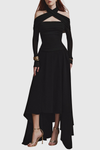 Abelia Halter Ruched Maxi Dress