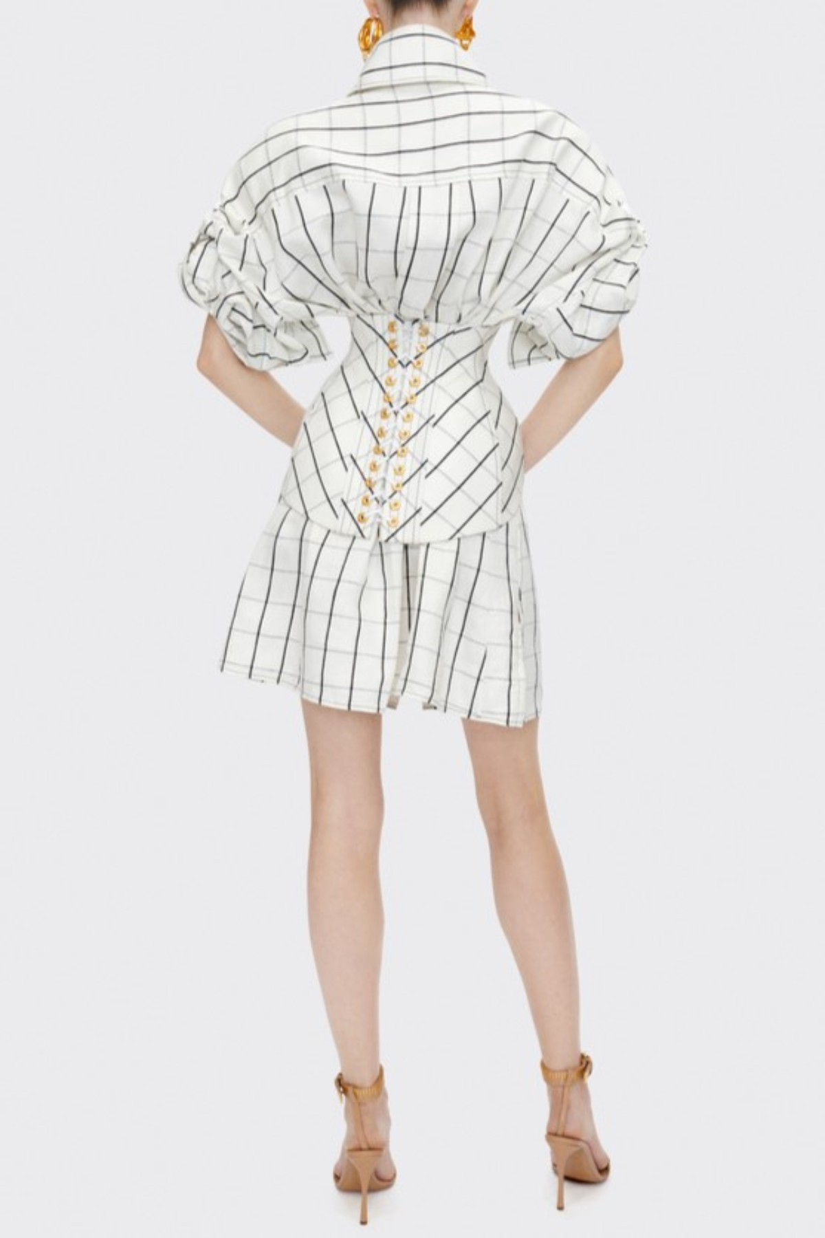Abraha Corset Mini Shirtdress
