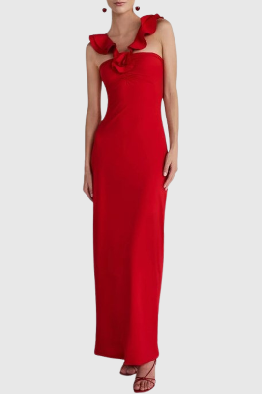Adira Floral Ruffle Sleeveless Maxi Dress