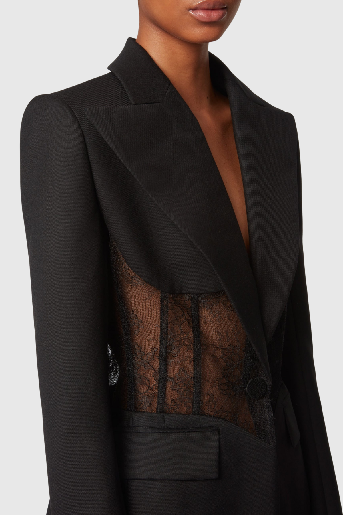 Aedin Lace Corset Blazer