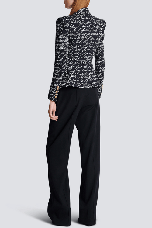 Ailis Print Buttoned Blazer