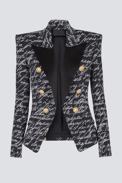 Ailis Print Buttoned Blazer