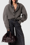 Ambra Ribbed Hooded Cardigan