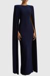 Amory Cape Sleeve Maxi Dress - Navy