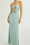 Anastasia Rhinestone Strapless Maxi Dress