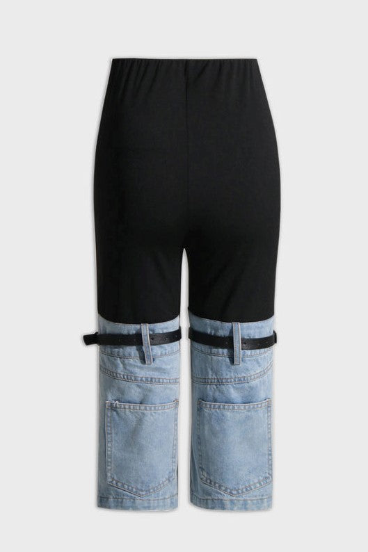 Angelica Patchwork Denim Shorts