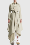 Annale Asymmetric Double Breasted Trench Coat
