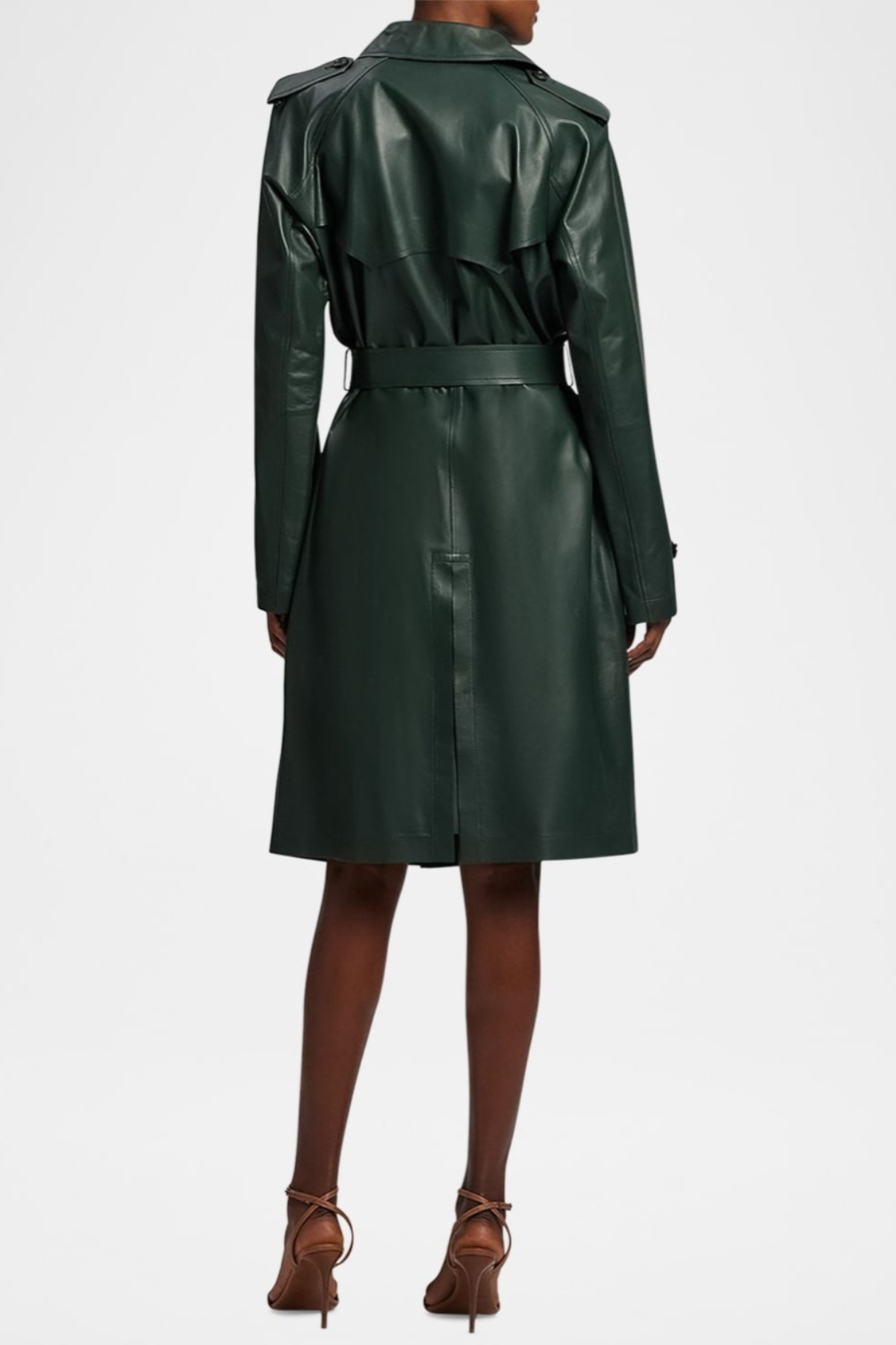 Aocoa Leather Trench Coat