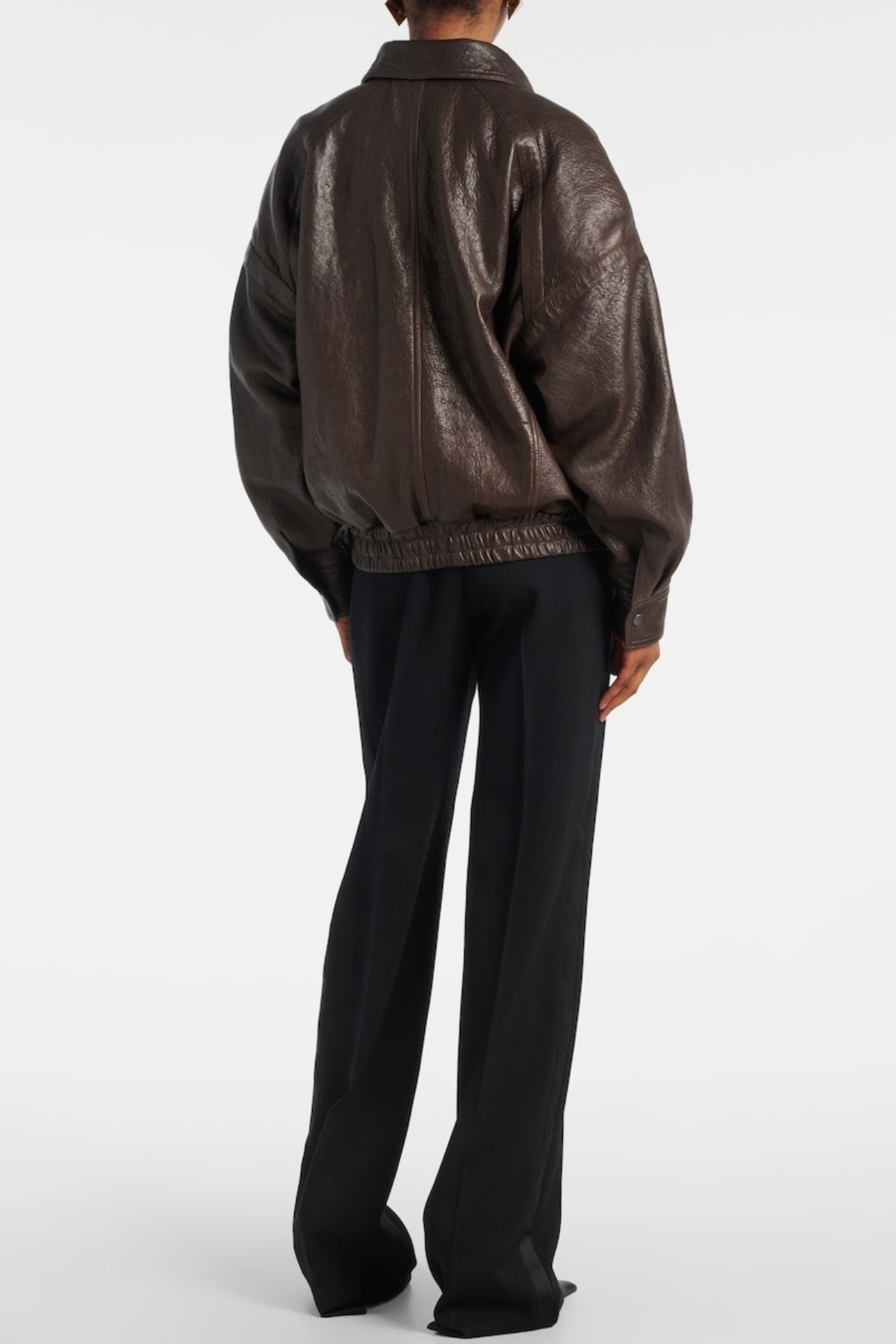Aohan Leather Bomber Jacket