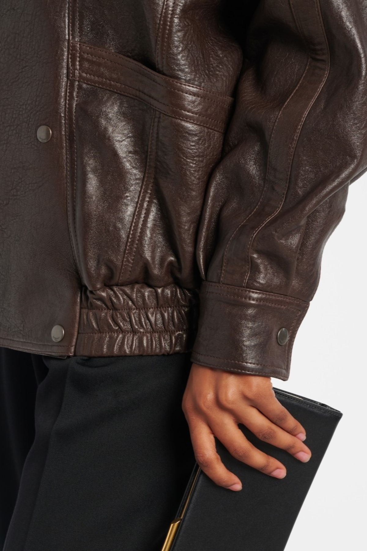 Aohan Leather Bomber Jacket