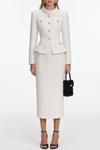 Archiba Tweed Blouse Top & Midi Skirt set