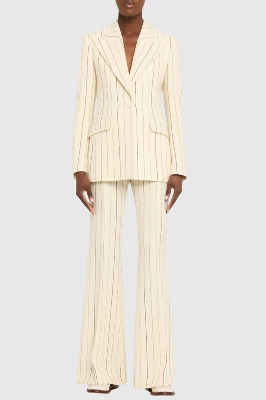 Aroha Pinstripe Blazer & Pants Set