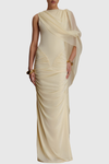 Arta Asymmetrical Ruched Maxi Dress - Yellow