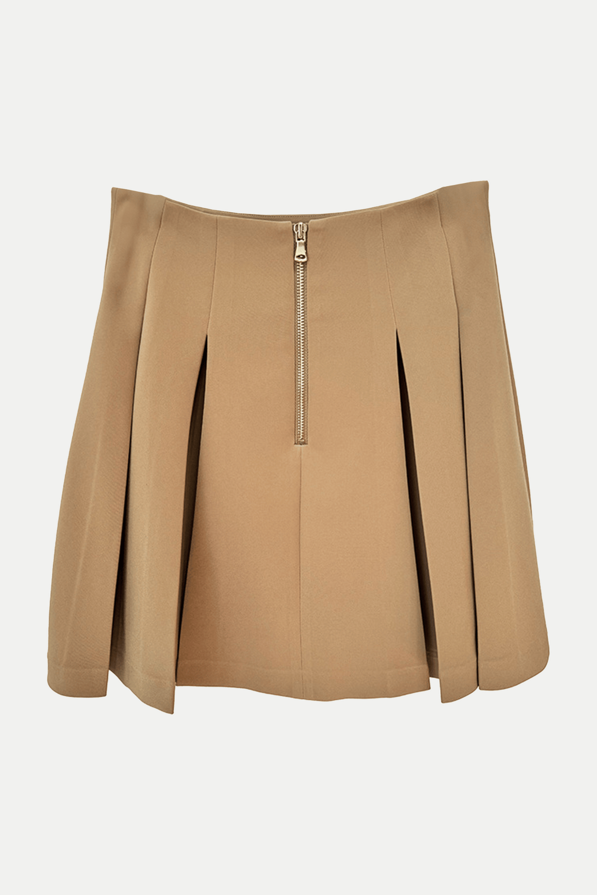Asina Gold Buttoned Mini Skirt - Khaki