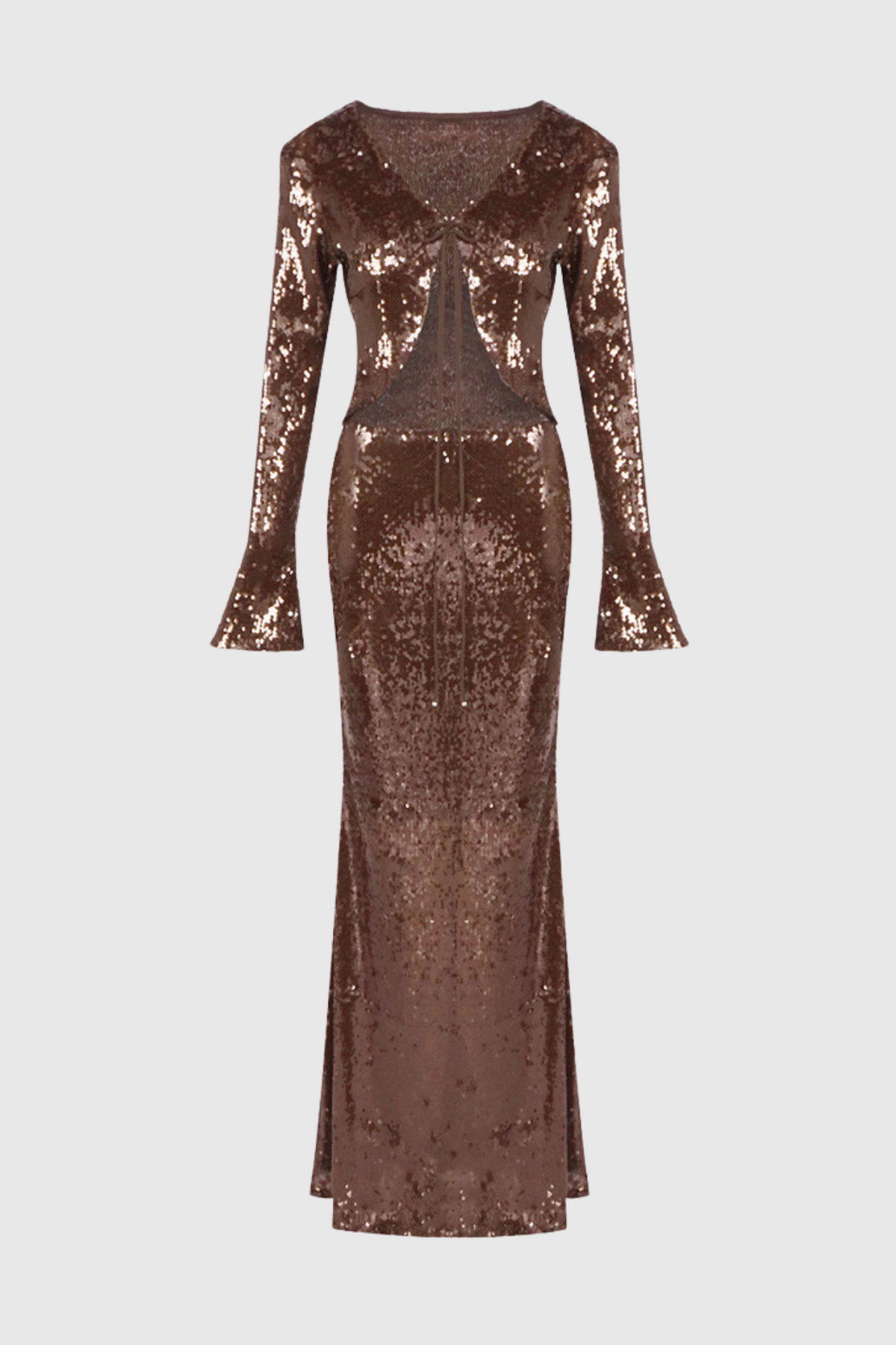 Aubelin Sequin Two Piece Set - Brown