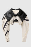 Aviva Faux Leather Stripe Crop Jacket