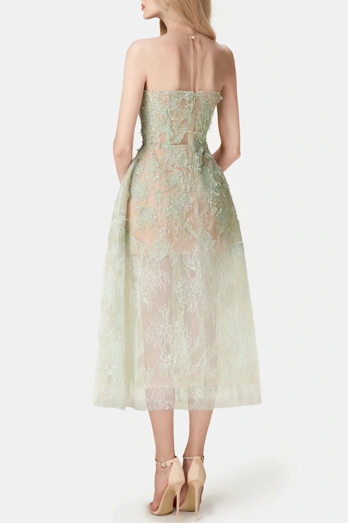 Batya Lace Sleeveless Midi Dress - Mint