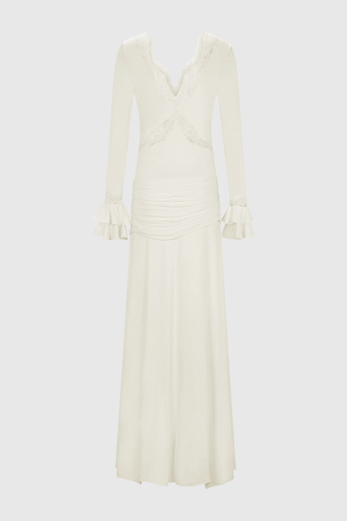 Bechette Lace Draped Maxi Dress