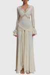 Bechette Lace Draped Maxi Dress