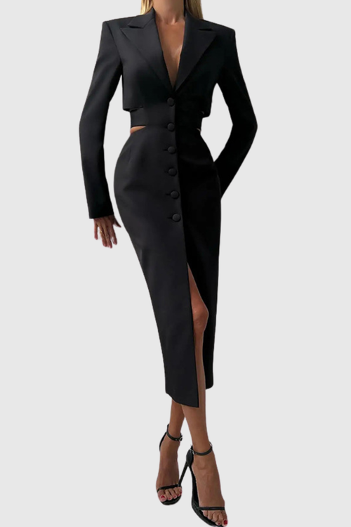 Benara Cutout Midi Blazer Dress