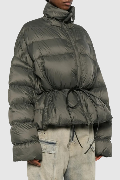 Berfara Quilted Drawstring Jacket - Green