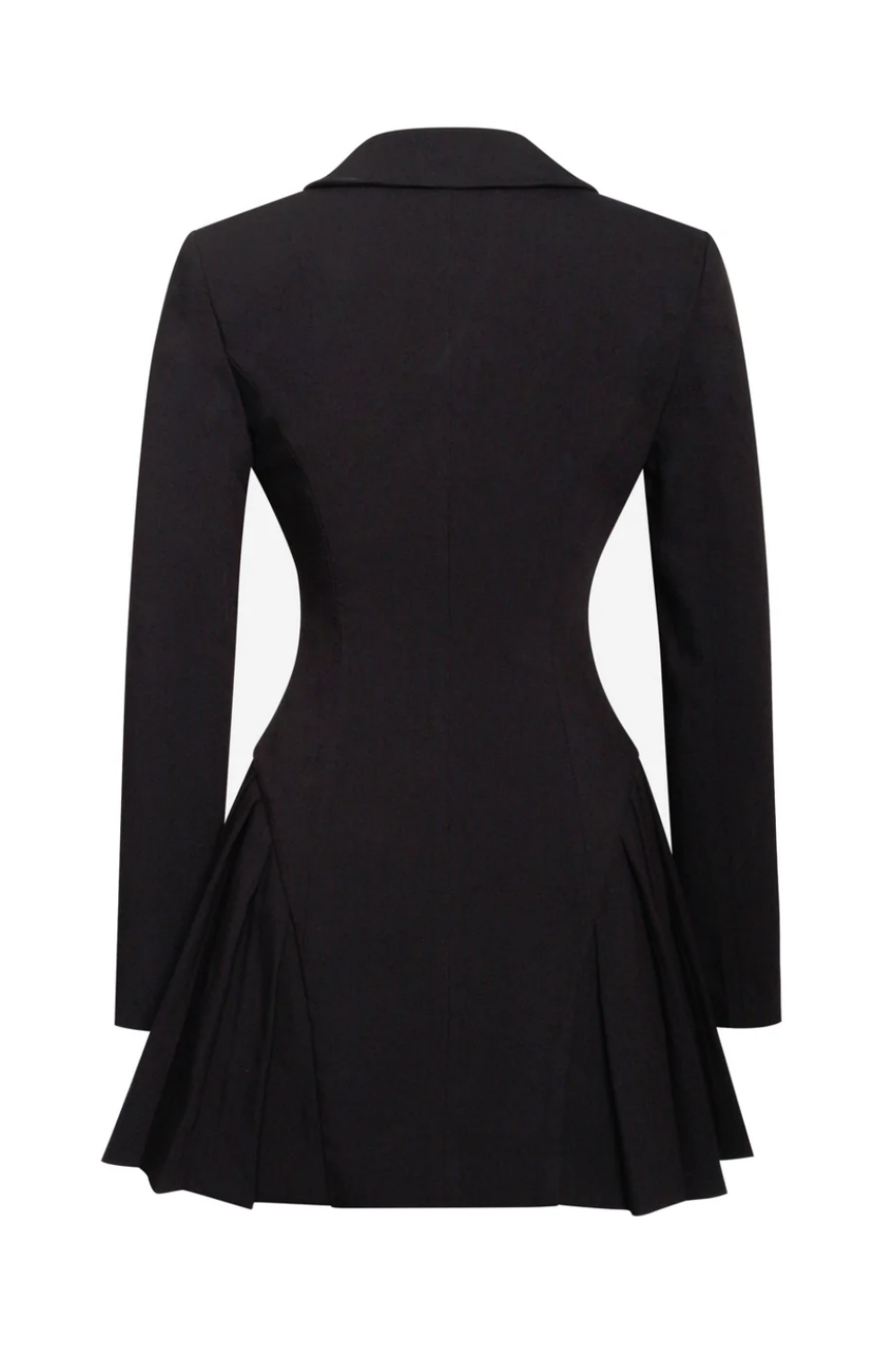Beulah Pleated Blazer Mini Dress - Black