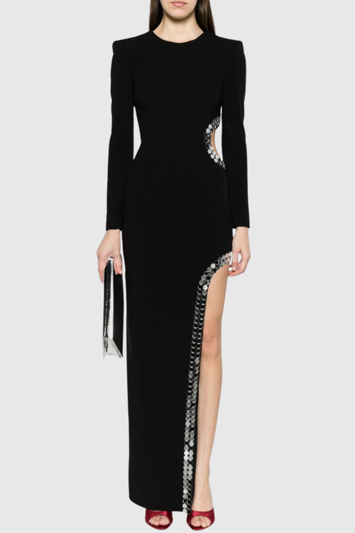 Bodha Mirror Embellished Cutout Maxi Dress