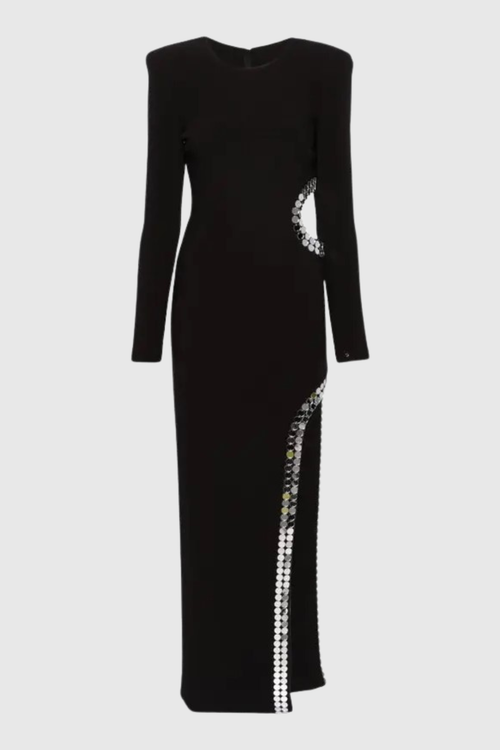 Bodha Mirror Embellished Cutout Maxi Dress