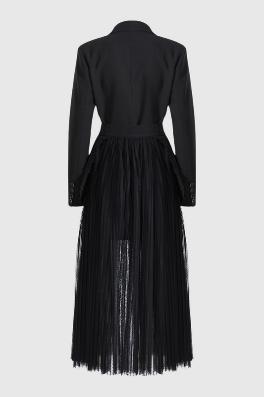 Cabo Double-Breasted Blazer And Tulle Skirt Set