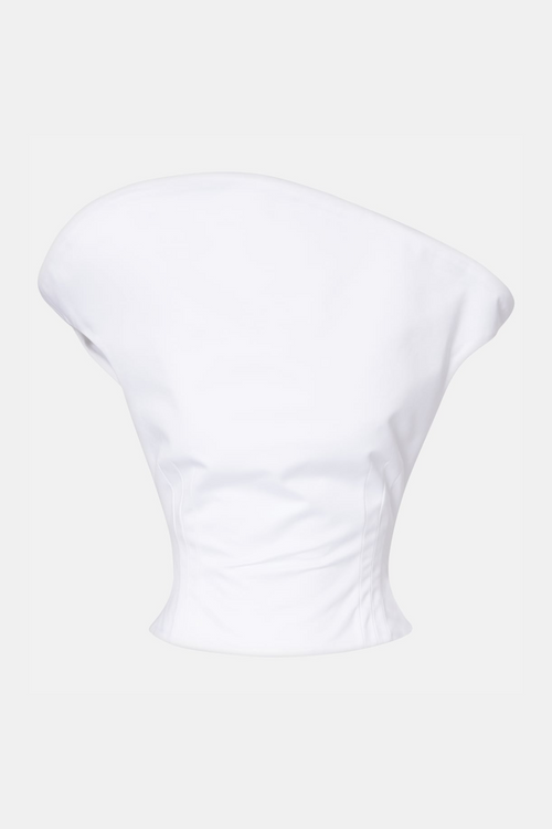 Careaga Asymmetrical Off Shoulder Top - White