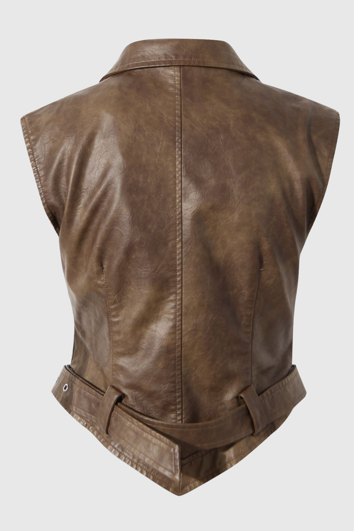 Chapa Faux Leather Jacket - Brown