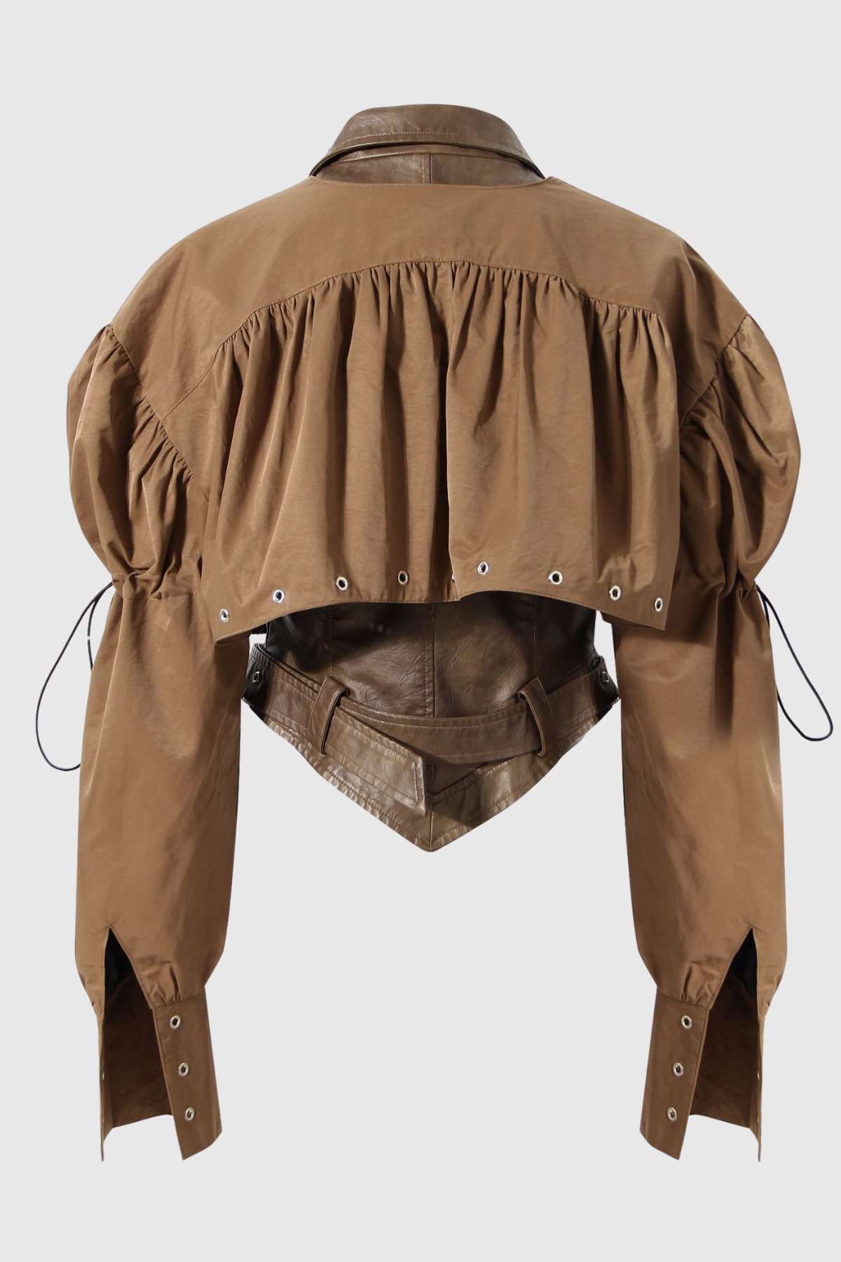 Chapa Faux Leather Jacket - Brown