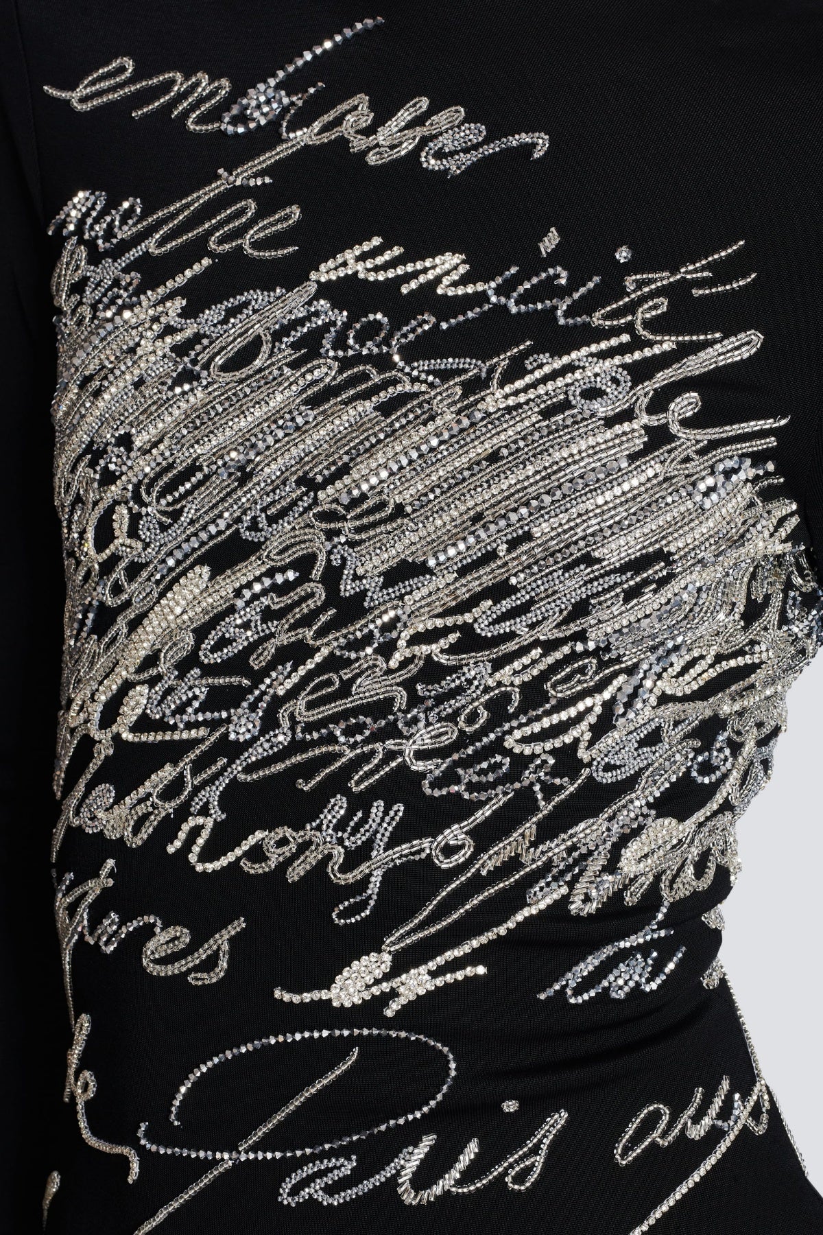 Choca Letter Embroidery Mini Dress