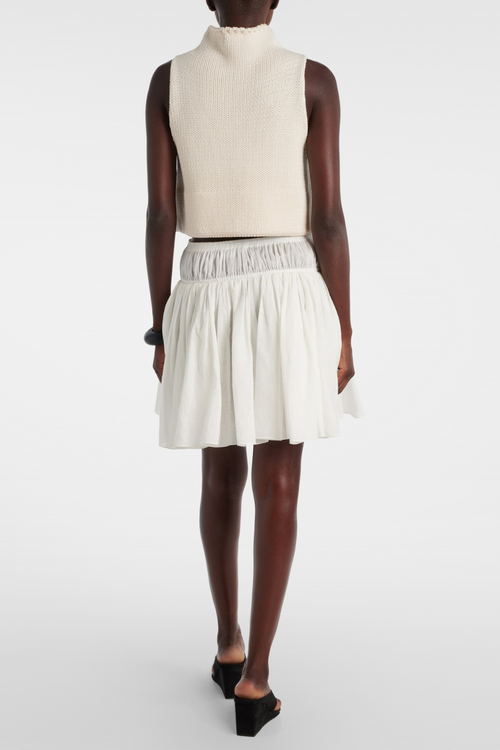 Chrisop Ribbed-knit Tank Top - White