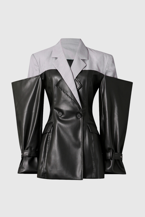 Clarice Leather Patchwork Jacket