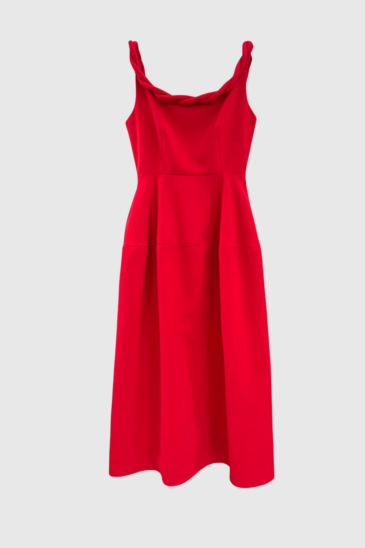 Clauda Twist Rope Backless Midi Dress