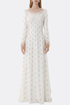 Daway Crystal Bead Embellished Maxi Dress - White