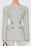 Deuca Wool Blend Blazer - Grey