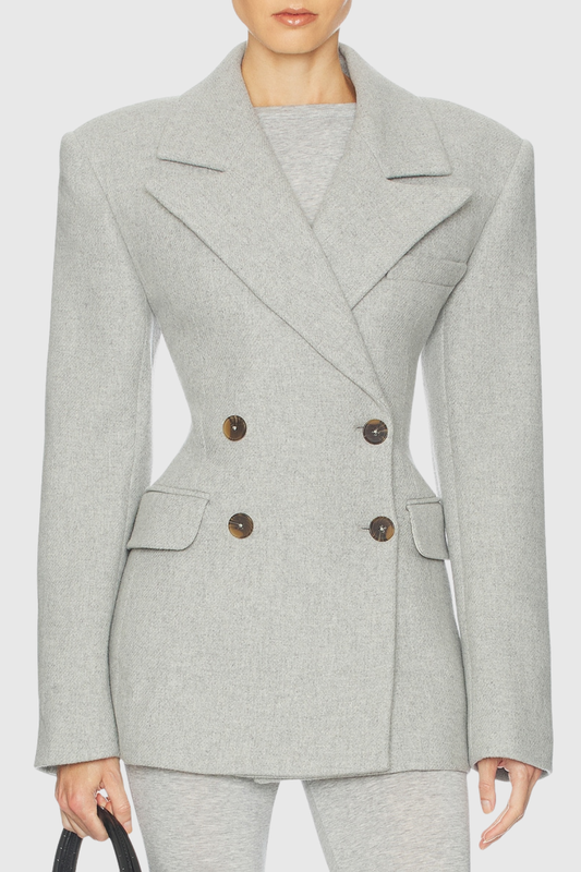 Deuca Wool Blend Blazer - Grey