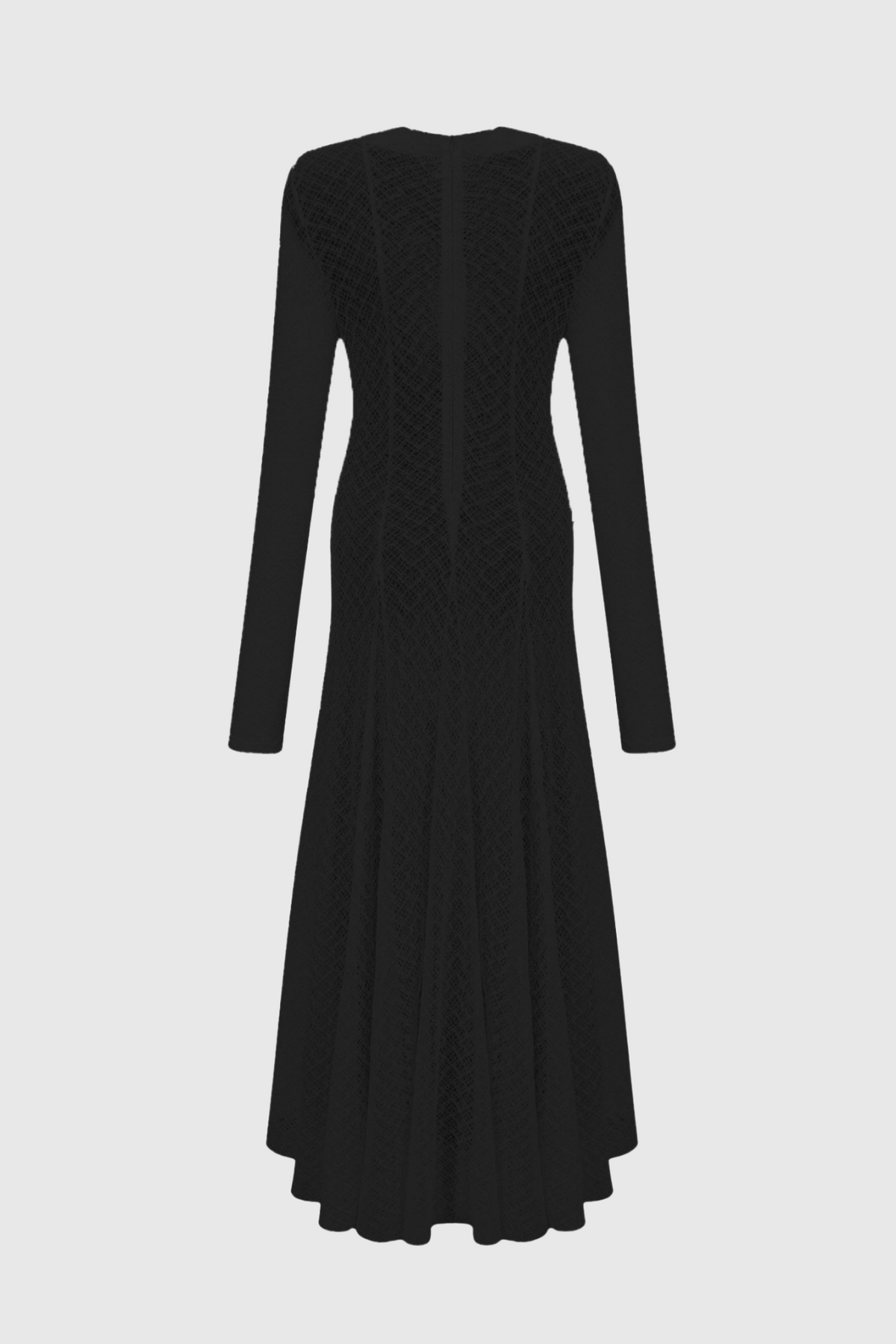 Dodiya Wavy-pattern Lace Maxi Dress - Black