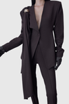 Dorta Draped Blazer - Brown