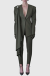 Dorta Draped Blazer - Green
