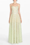 Emani Floral Lace Corset Cutout Maxi Dress - Mint