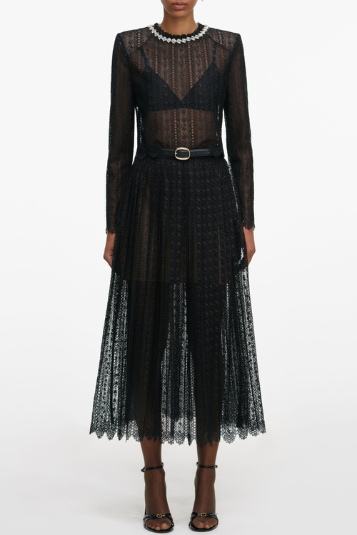 Emilo Crystal Embellished Lace Top